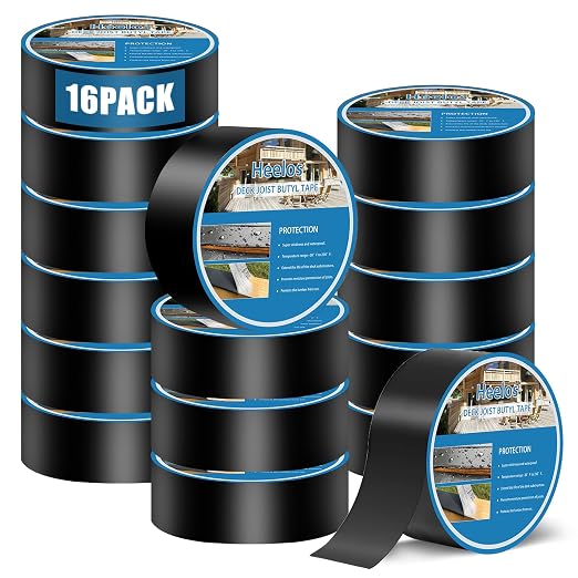 Joist Tape for Decking 2''×50', 16 Pack Weather-Resistant Deck Joist Tape by HEELOS