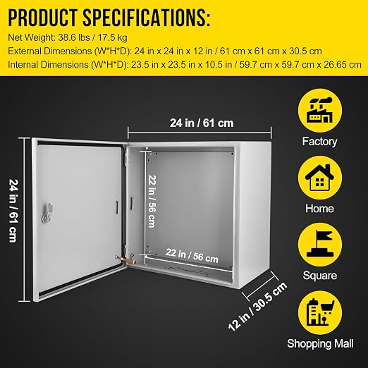 Garvee Outdoor Electrical Box, NEMA 4X Electrical Enclosure Box IP66 Waterproof - Image 6