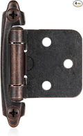 Oil Rubbed Bronze Cabinet Hinges, 1/2” Overlay, 4 Pack | by Vallecloud