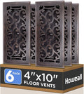 Howeall 4x10 Inches 6 Pack Heavy Duty Walkable Floor Register by Howeall