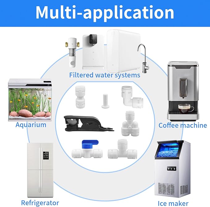 1/4" Quick Connect Push-to-Connect Water Line Fittings Kit - Image 6