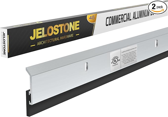 2 Pack - 48'' Commercial Door Bottom Sweep JS-N315, Heavy Duty Aluminum by JELOSTONE