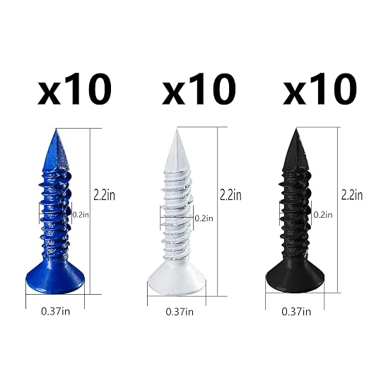Wensilon 3/16" Concrete Screw Anchor Kit Blue/Black/White Flat Head - Image 5