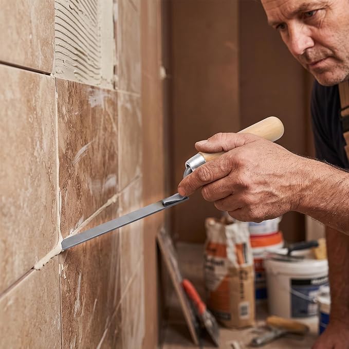 Wood Handle Trowel Set 3 Pieces, 6-3/4" by 1/4", Hand Tools - Image 6
