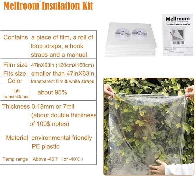 Adjustable Window Insulation Kit 47inX63in - Image 2