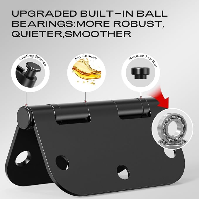 36 Pack Matte Black Door Hinges 3.5 Inch 5/8" Radius Ball Bearing | Interior - Image 3