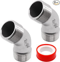 45 Degree Elbow 2PCS, 3/4" NPT Male X 3/4" NPT Male 304 Stainless Steel Pipe by SSYDIEN