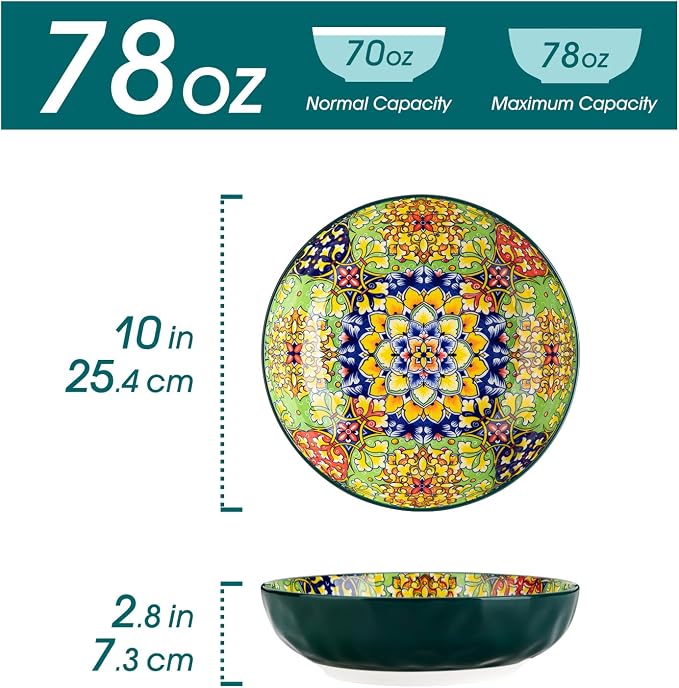 vancasso Large Serving Bowls, 78 Oz Salad Bowls Set of 2, Pasta and Dinner - Image 2