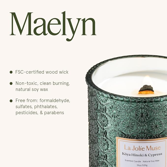 LA JOLIE MUSE Pine & Hinoki Cypress Scented Candles - Image 7