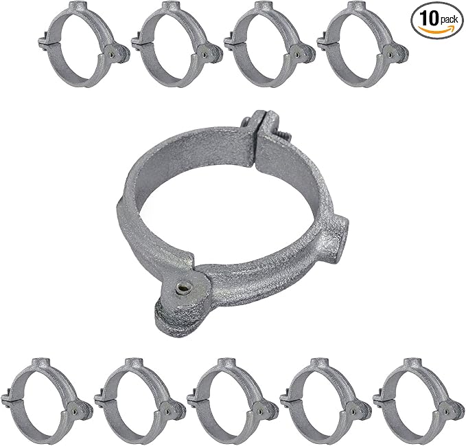 HIGHCRAFT HINGG-12-10 Industrial Decor Hinged Split Ring Pipe Hanger 1/2 in. by Highcraft