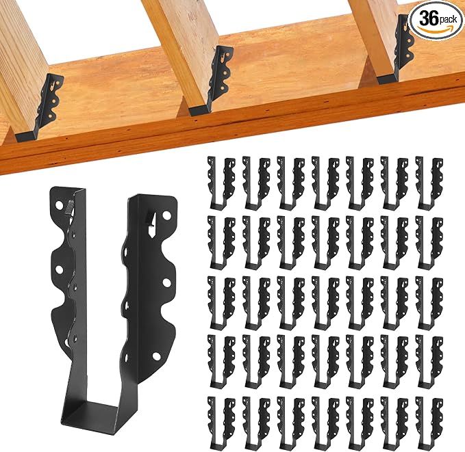 36 Pcs 2"x 8" Joist Hanger|Q235B Steel Face Mount Joist Hangers | by CDFYJHFDQ