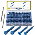 232Pcs Concrete Screws with Drill bits, 1/4 3/16 Masonry Screws by Unknown