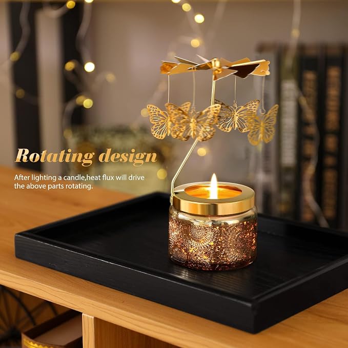 Curimama Rotating Butterfly Scented Candle Gift - Image 2