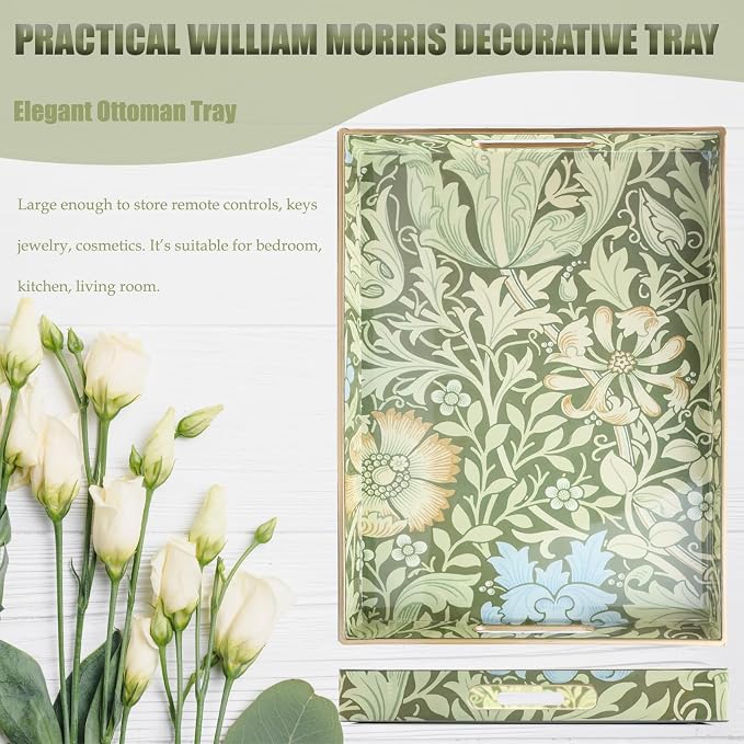 Spsyrine Serving Tray with Handles, Plastic Decorative Tray - Image 6