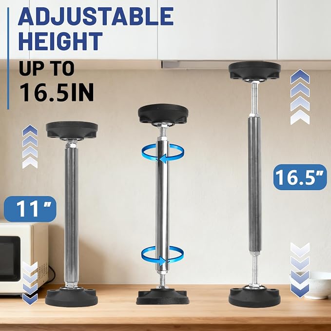 Qivine 2Pcs Telescopic Support Pole, Adjustable 11'' - Image 2