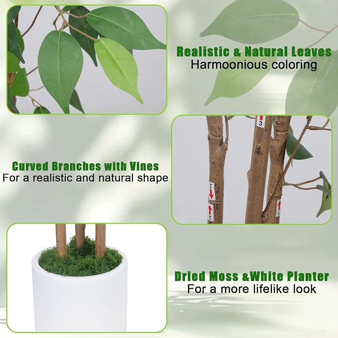 GTIDEA 5FT Artificial Ficus Tree - Image 3