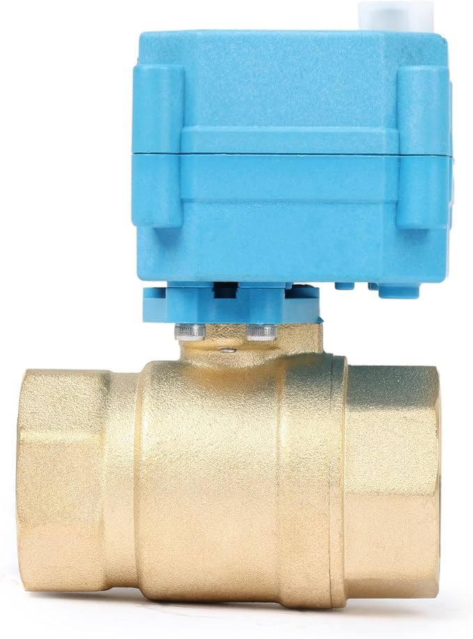 U.S. Solid 1inch Brass Motorized Ball Valve, Full Port NPT, IP67 Waterproof - Image 5