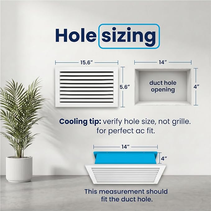 14x4 Aluminum Wall Ceiling Air Return Vent Cover HVAC Rustproof Grille - Image 3