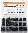 250pcs Auto Body Black Plastic Hole Plug Button and Flush Mount Sheet Metal by Woodzdon