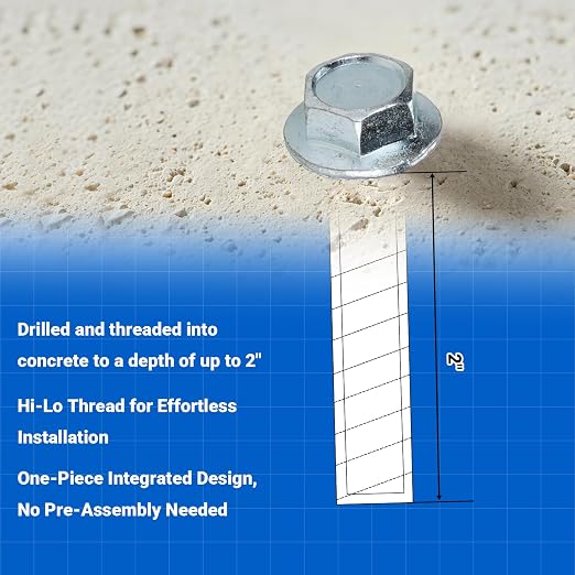10PCS 1/4" × 2" Heavy Duty Masonry Screws - Image 5