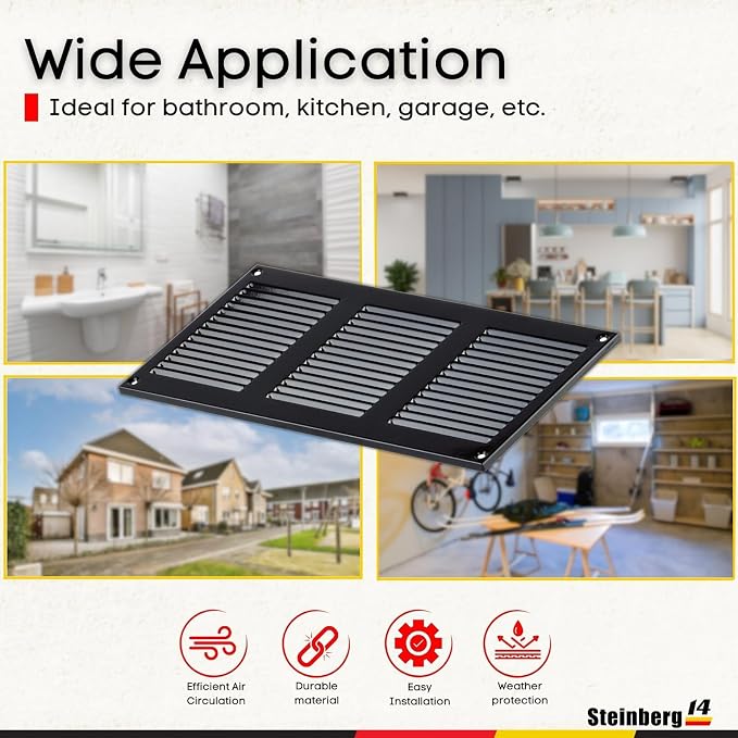 Steinberg14 Black Vent Cover 10x4 - Image 4