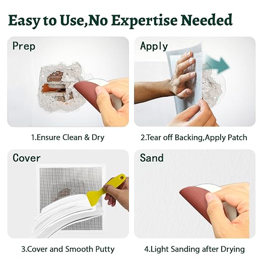 Drywall Repair Kit 12 x 12 Inch Drywall Patch Kit Large Hole Wall Patch Repair - Image 6