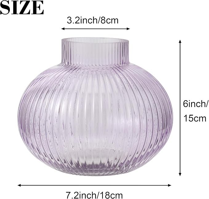 Purple Glass Vase, Flower Vases - Image 5