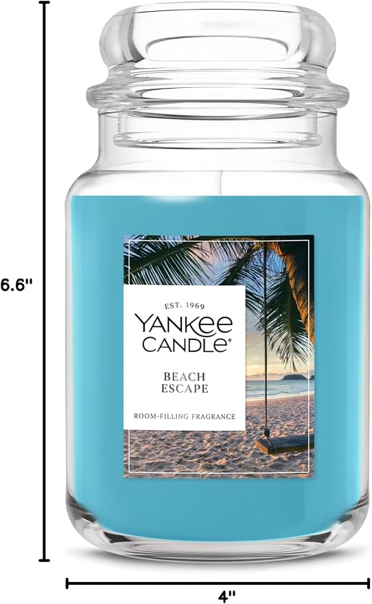 Yankee Candle Beach Escape Scented Candle, 22oz Large Jar - Image 9