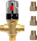 Thermostatic Mixing Valve with 1/2 NPT Male Connections, Water Temperature by Atmama