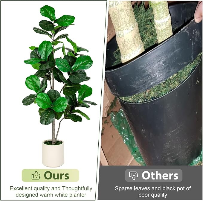 VIVATREES 6FT Fiddle Leaf Fig Artificial Tree - Image 2