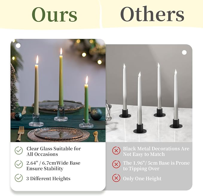 Glasseam Taper Candle Holders Bulk, Votive Candle, Wedding Table, Christmas - Image 6
