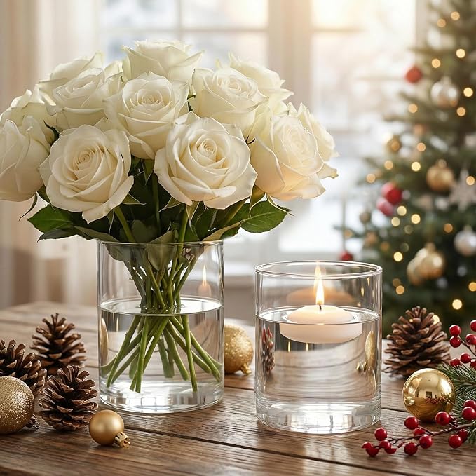16 Pcs Glass Cylinder Bud Vases - Image 7