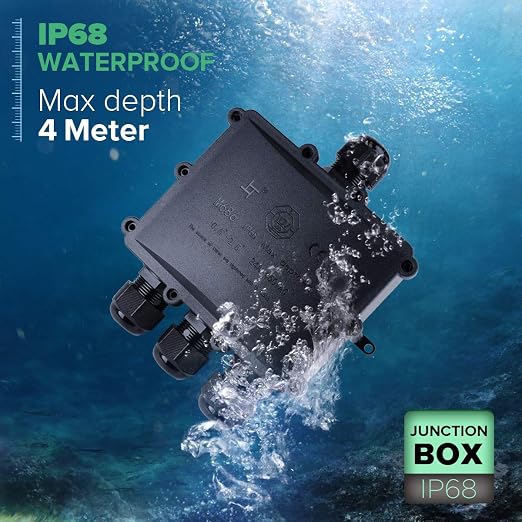 La Vane IP68 Waterproof 4 Way Electrical Junction Box - Image 5