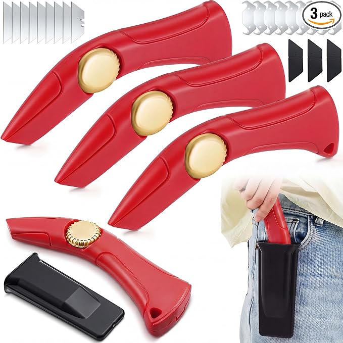 WILLBOND 3 Pack Heavy Duty Fixed Roofing Knife by WILLBOND