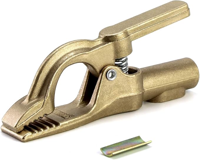 QWORK Welding Bronze Ground Clamp, 1.6 Pounds and 500A, 1 piece by QWORK