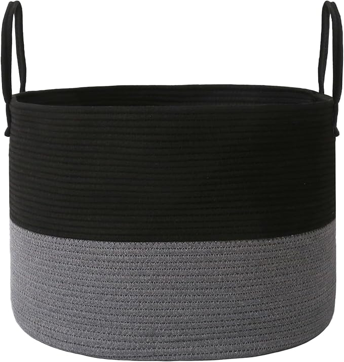 JMvicyroam 115L Extra Large Machine Washable Cotton Rope Blanket Basket | by JMvicyroam