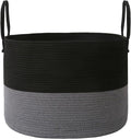JMvicyroam 115L Extra Large Machine Washable Cotton Rope Blanket Basket | by JMvicyroam