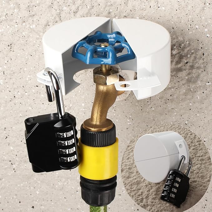 Gate Valve Locking Device Metal White, no Installation Required, Can Prevent by TEMEILI