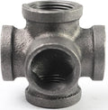 Black 5-way Side Exit Cross, Cast Iron Pipe Fitting Cast Iron Angle Pipe Fitting by AGUTEA