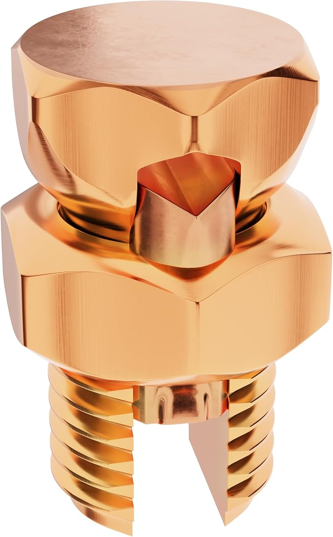 THE CIMPLE CO 1 Pack, Size #8 Copper Split-Bolt Connector 8 AWG by THECIMPLECO