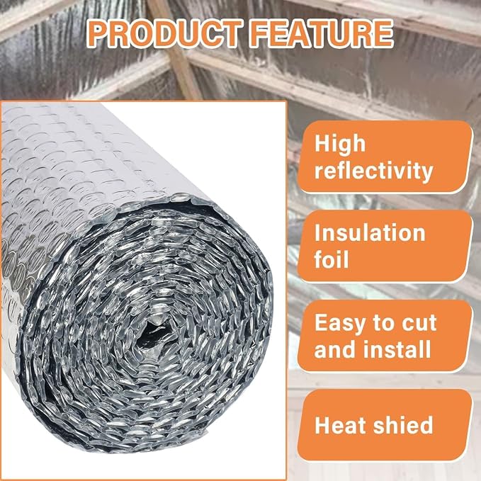 Double Reflective Insulation Roll, 23.6 in X 49 FT Window Insulation - Image 5