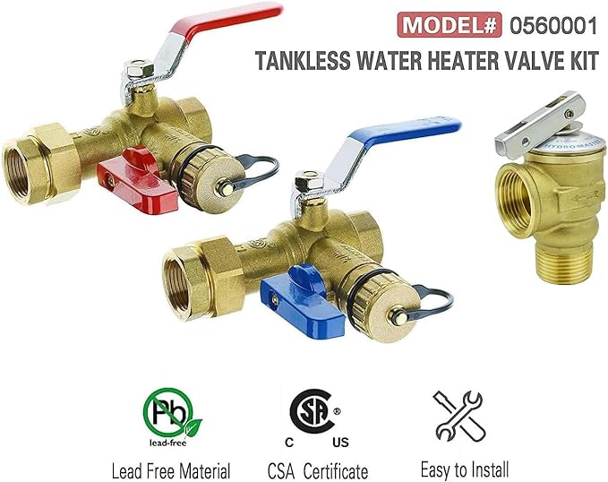 Tankless Water Heater Service Valve Kit - Image 6