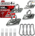 304 Stainless Steel Pad Eye Snap Hook, M5 Ceiling Hook 500Lb, Yoga Gym Equipment by Sprookber