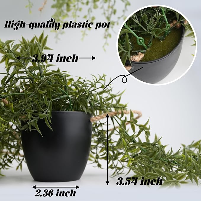 3 Packs 18.5" Fake Hanging Plants - Image 6