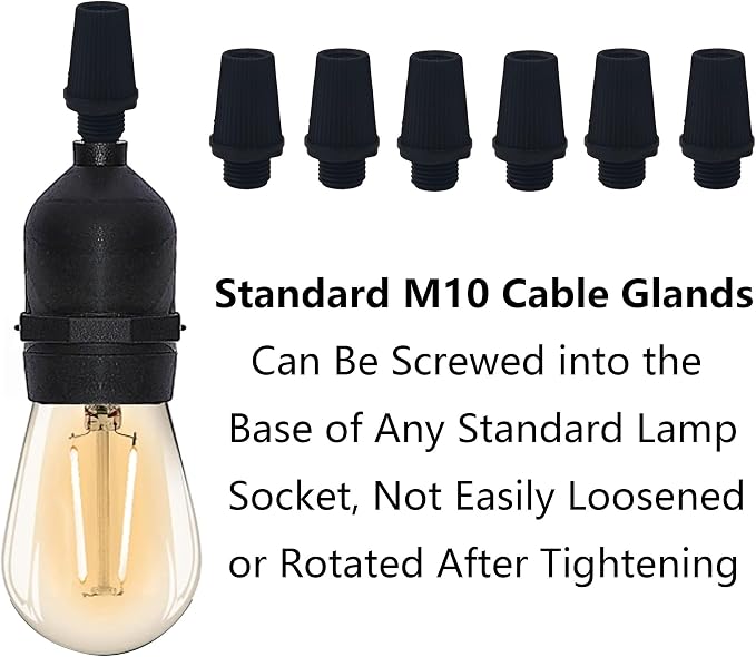 50 Pairs Plastic Pendant Lighting Strain Reliefs, Lamp Light Fixture Replacement - Image 5
