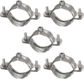 HARFINGTON 5pcs 201 Stainless Steel 1.6"/40mm Split Ring Pipe Hanger Pipe Strap by HARFINGTON