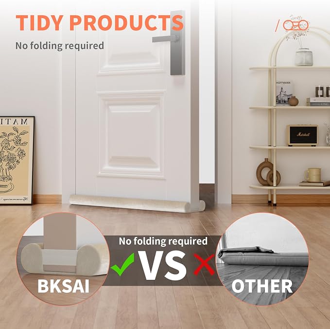 BKSAI Under Door Draft Stopper, Upgraded Under Door Gap Filler - Image 5