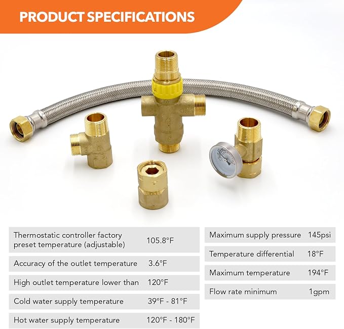 Water Heater Thermostatic Mixing Valve - Image 3