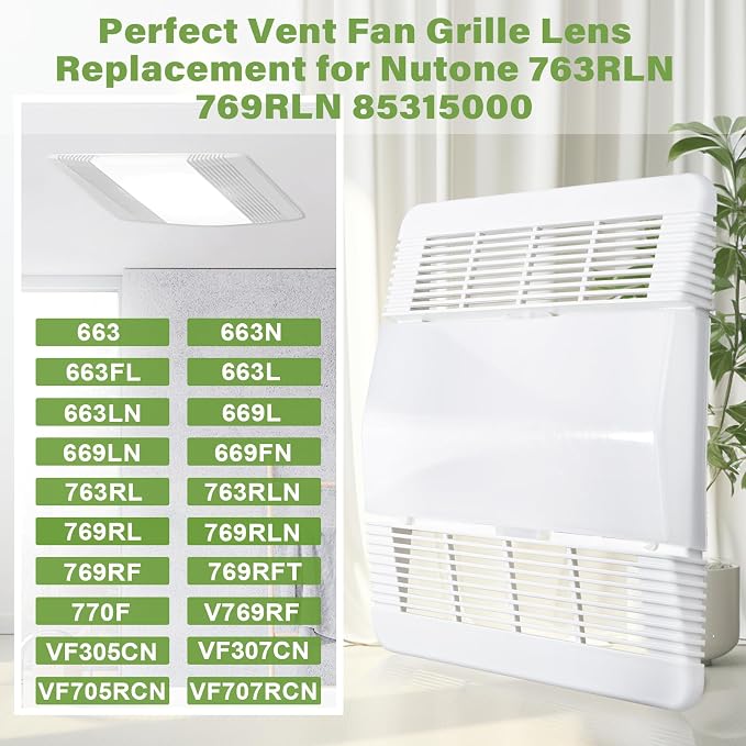 85315000 Replacement Ventilation Fan Grille Lens - Image 4