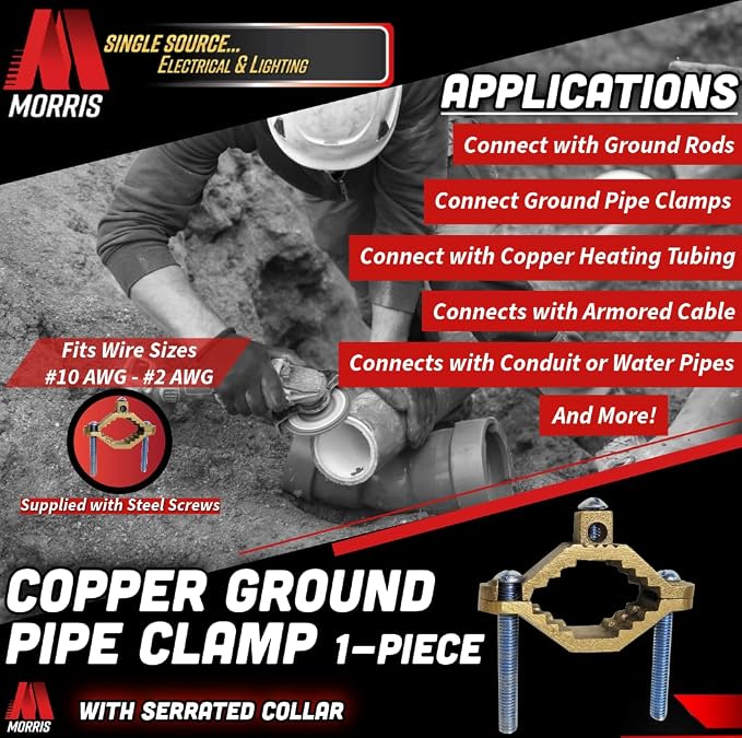 Morris Products 91666 Ground Pipe Clamp, - Image 3